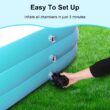 Sineau Inflatable Pool for Kids and Adults,120" X 72" X 22" Oversized Thickened Family Swimming Pool