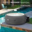 INTEX 28483E SimpleSpa Bubble Massage Spa- 4 Person Capacity – Built-in QuickFill Inflation - 77" x 26" INTEX 28483E SimpleSpa Bubble Massage Spa- 4 Person Capacity – Built-in QuickFill Inflation - 77" x 26"