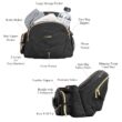 Tushbaby - Safety-Certified Hip Seat Baby Carrier - Mom’s Choice Award Winner, Seen on Shark Tank (Carrier, Black/Gold)