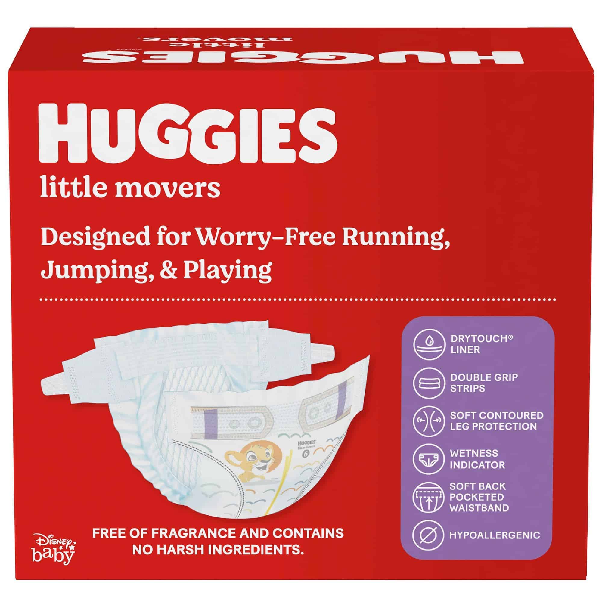 Huggies Size 3 Diapers, Little Movers Baby Diapers, Size 3 (16-28 lbs), 156 Count (6 packs of 26) Huggies Size 3 Diapers, Little Movers Baby Diapers, Size 3 (16-28 lbs), 156 Count (6 packs of 26) - Image 2