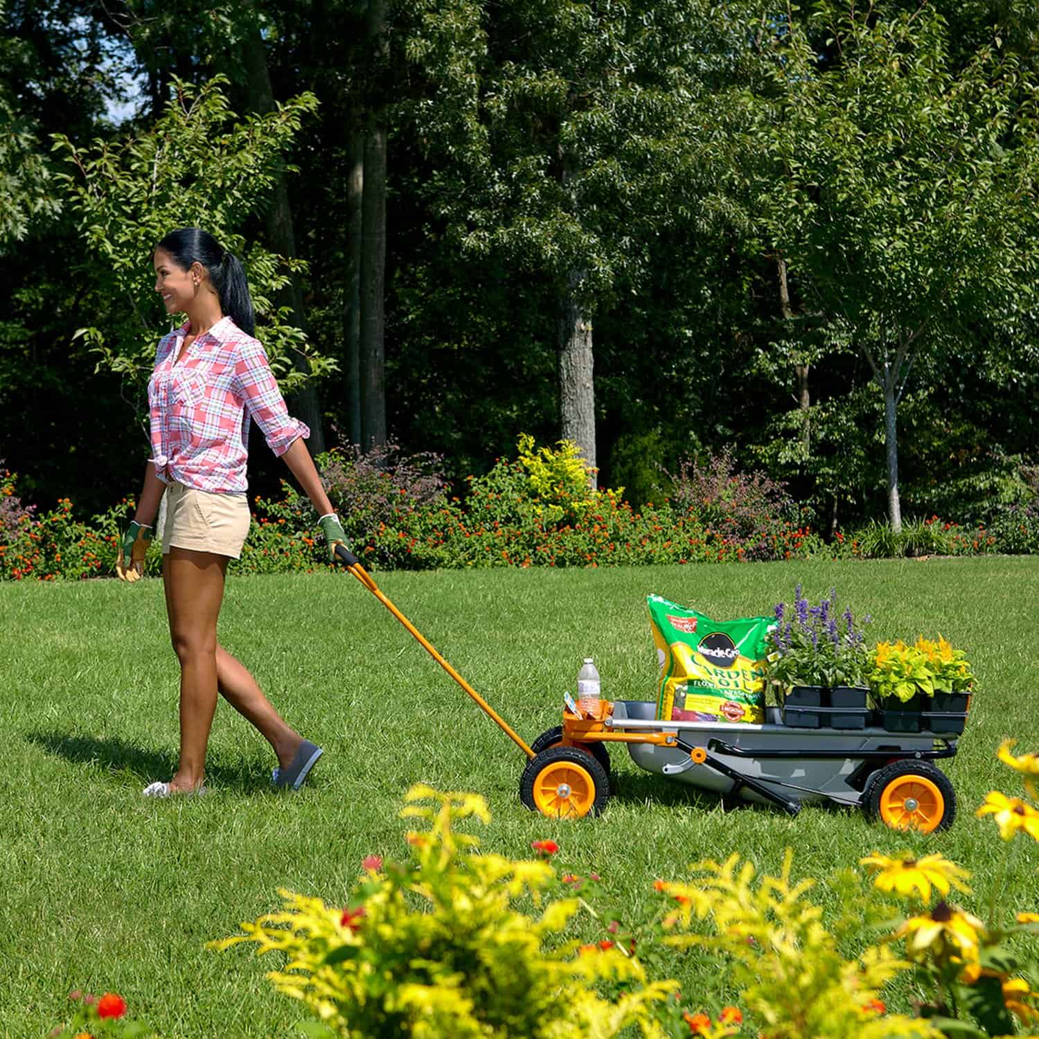 Worx WG050 8-in-1 Aerocart Garden Cart/Wheelbarrow Heavy Duty/Dolly Worx WG050 8-in-1 Aerocart Garden Cart/Wheelbarrow Heavy Duty/Dolly - Image 2