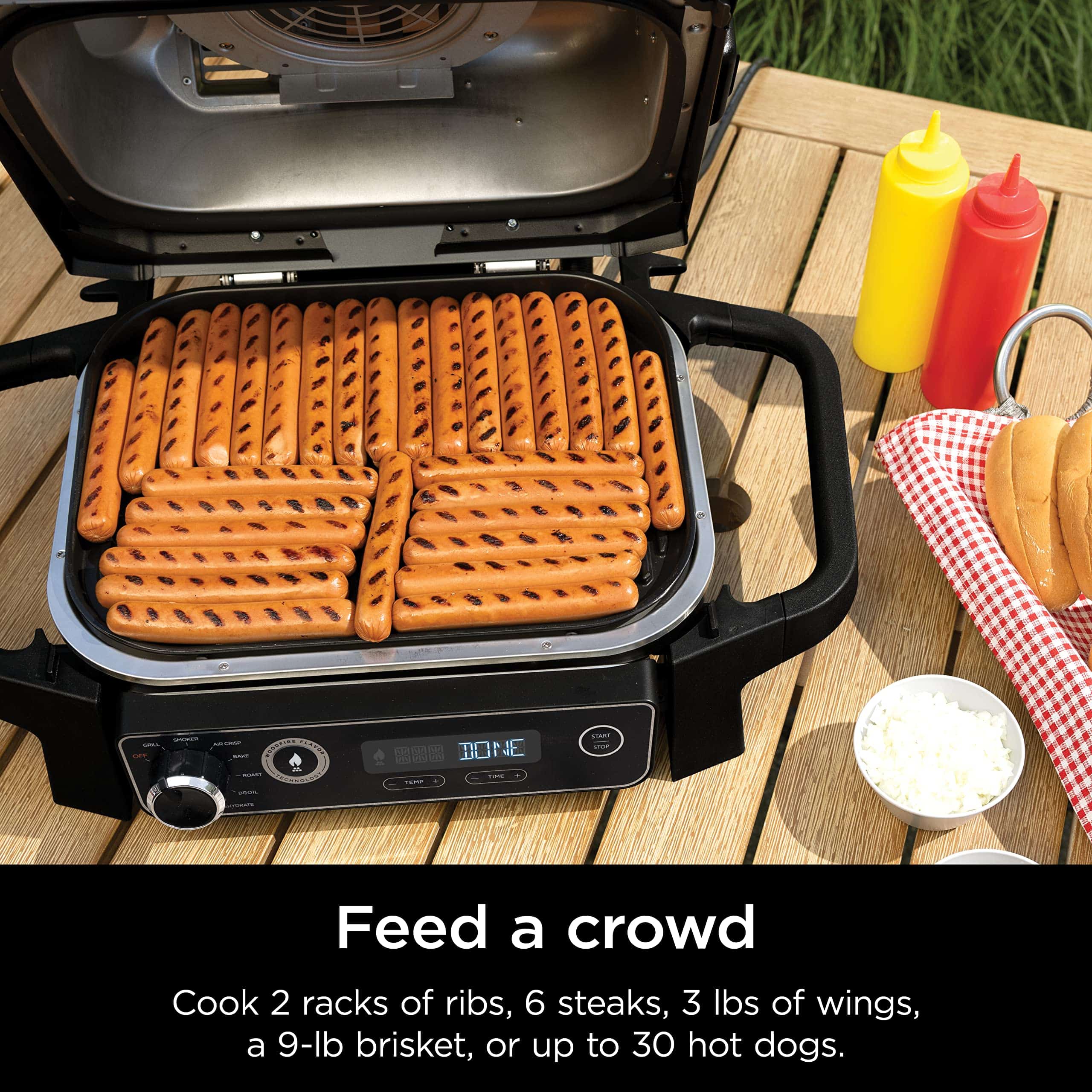 Ninja OG751BRN Woodfire Pro 7-in-1 Grill & Smoker - Portable Electric Outdoor Grill, Grey Ninja OG751BRN Woodfire Pro 7-in-1 Grill & Smoker - Portable Electric Outdoor Grill, Grey - Image 14