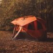 Gazelle Tents T4 Hub Tent, UV Resistant, Removable Floor, 4-Person, Orange, 78"x 94" x 94"