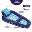 Aqua LEISURE Luxury Water Pool Lounge – Extra Large – Inflatable Pool Floats for Adults - Luxury Lounge Navy/Light Blue