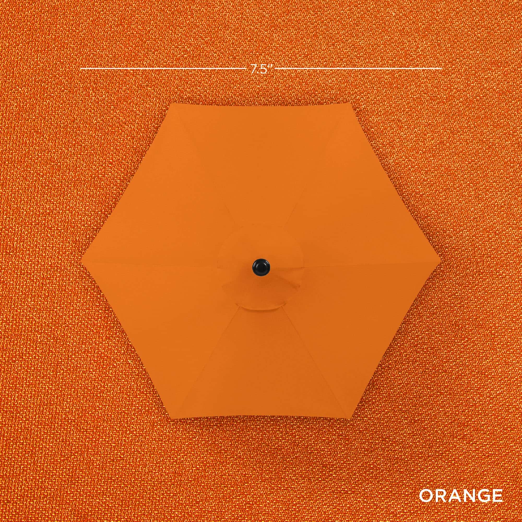 Best Choice Products 7.5ft Heavy-Duty Round Outdoor Market Table Patio Umbrella w/Steel Pole - Orange Best Choice Products 7.5ft Heavy-Duty Round Outdoor Market Table Patio Umbrella w/Steel Pole - Orange - Image 5