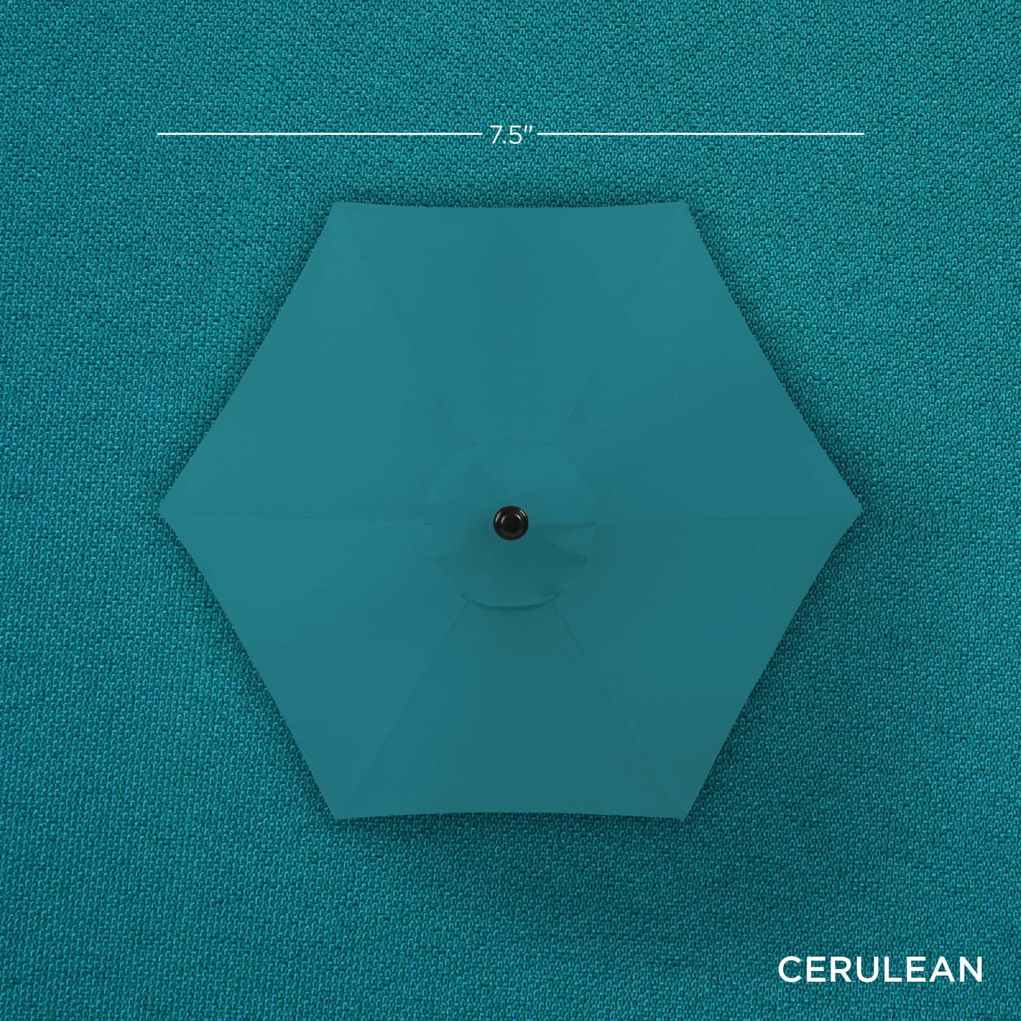Best Choice Products 7.5ft Heavy-Duty Round Outdoor Market Table Patio Umbrella w/Steel Pole - Cerulean Best Choice Products 7.5ft Heavy-Duty Round Outdoor Market Table Patio Umbrella w/Steel Pole - Cerulean - Image 5