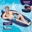 Aqua LEISURE Luxury Water Pool Lounge – Extra Large – Inflatable Pool Floats for Adults - Luxury Lounge Navy/Light Blue