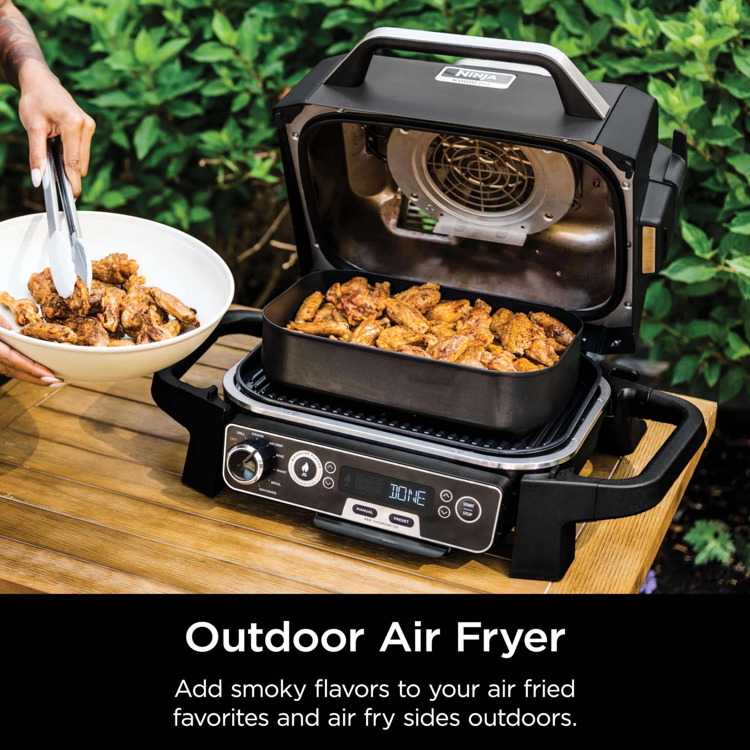 Ninja OG751BRN Woodfire Pro 7-in-1 Grill & Smoker - Portable Electric Outdoor Grill, Grey Ninja OG751BRN Woodfire Pro 7-in-1 Grill & Smoker - Portable Electric Outdoor Grill, Grey - Image 10