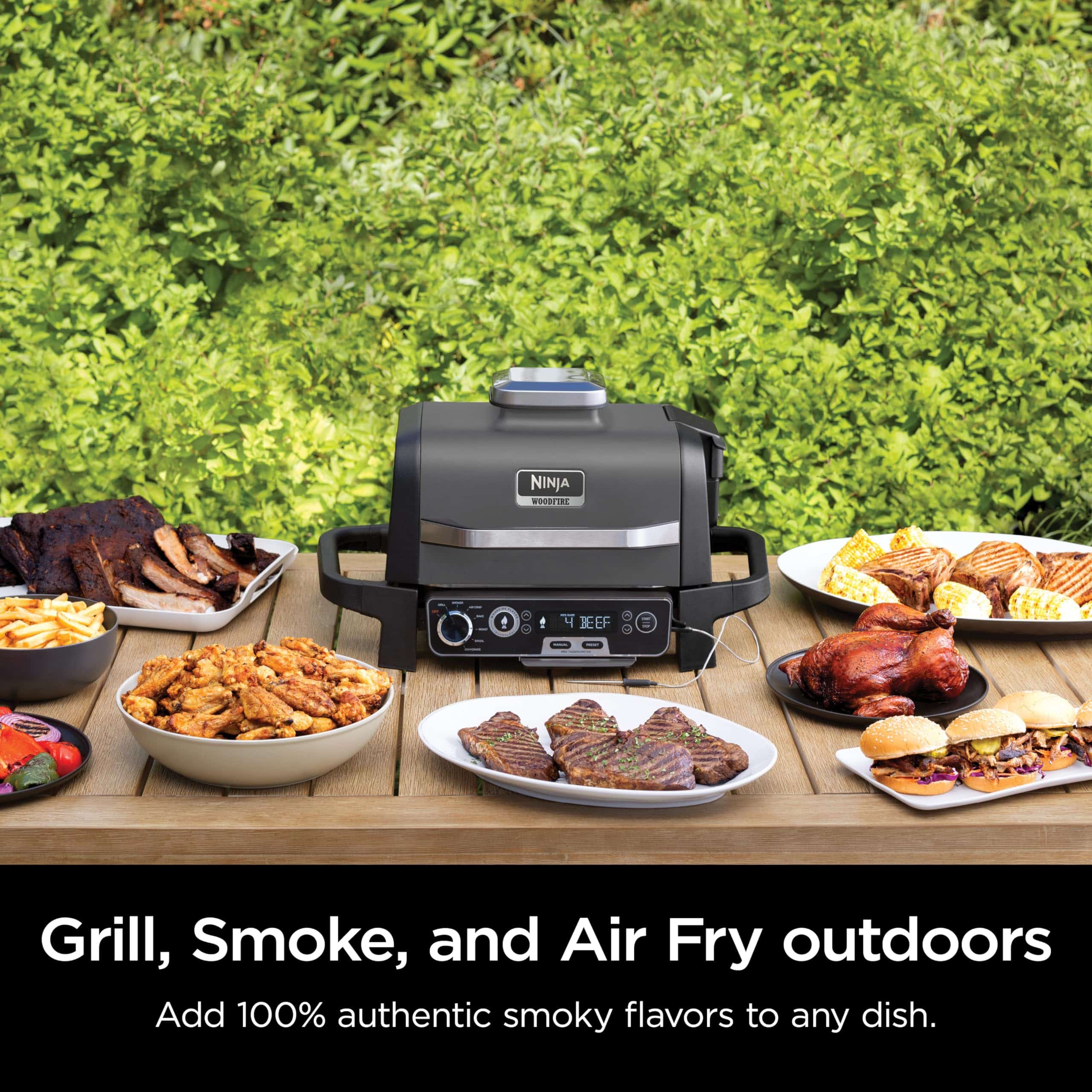 Ninja OG751BRN Woodfire Pro 7-in-1 Grill & Smoker - Portable Electric Outdoor Grill, Grey Ninja OG751BRN Woodfire Pro 7-in-1 Grill & Smoker - Portable Electric Outdoor Grill, Grey - Image 16