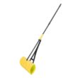 Amazing Rake RK-31000 17 in. 3-in-1 Yellow Ergonomic Pickup Rake with Telescopic Rubber Grip Steel Handle