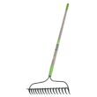 Ames 28252100 57.5 in. Fiberglass Handle 16-Tine Double Play Bow Rake