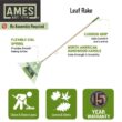 Ames 2915600 54 in. Wood Handle 22-Tine Steel Leaf Rake