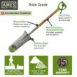 Ames 2531700 16 in. D-Handle Drain Spade