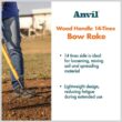 Anvil 78115-941 5-Piece 14-Tines Bow Rake Garden Tool Set