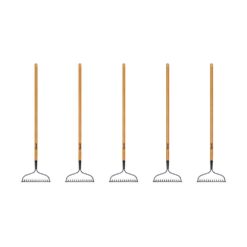 Anvil 78115-941 5-Piece 14-Tines Bow Rake Garden Tool Set