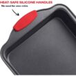 EATEX JT-BKS-10 15-Piece Nonstick Black Steel Bakeware Set with Silicone Handles