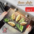 EATEX JT-BKS-10 15-Piece Nonstick Black Steel Bakeware Set with Silicone Handles