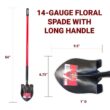 Bully Tools 92710 14-Gauge Floral Spade with Fiberglass Handle