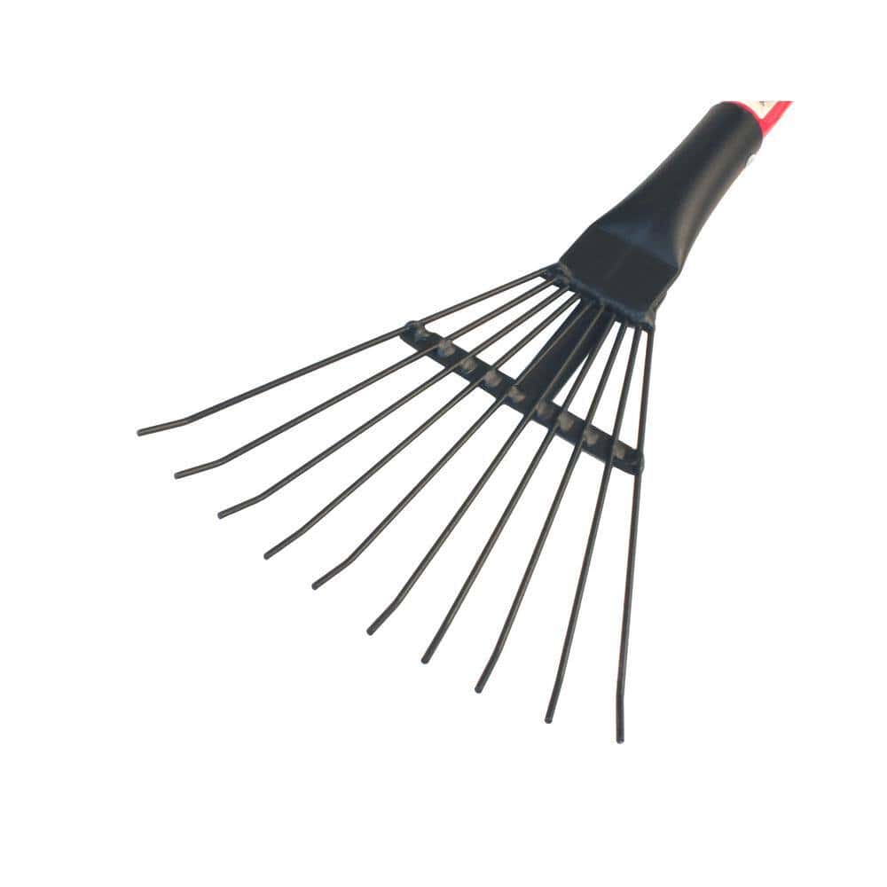 Bully Tools 92317 8 in. Shrub Rake with Fiberglass Handle and 10 Spring Steel Tines Bully Tools 92317 8 in. Shrub Rake with Fiberglass Handle and 10 Spring Steel Tines - Image 4