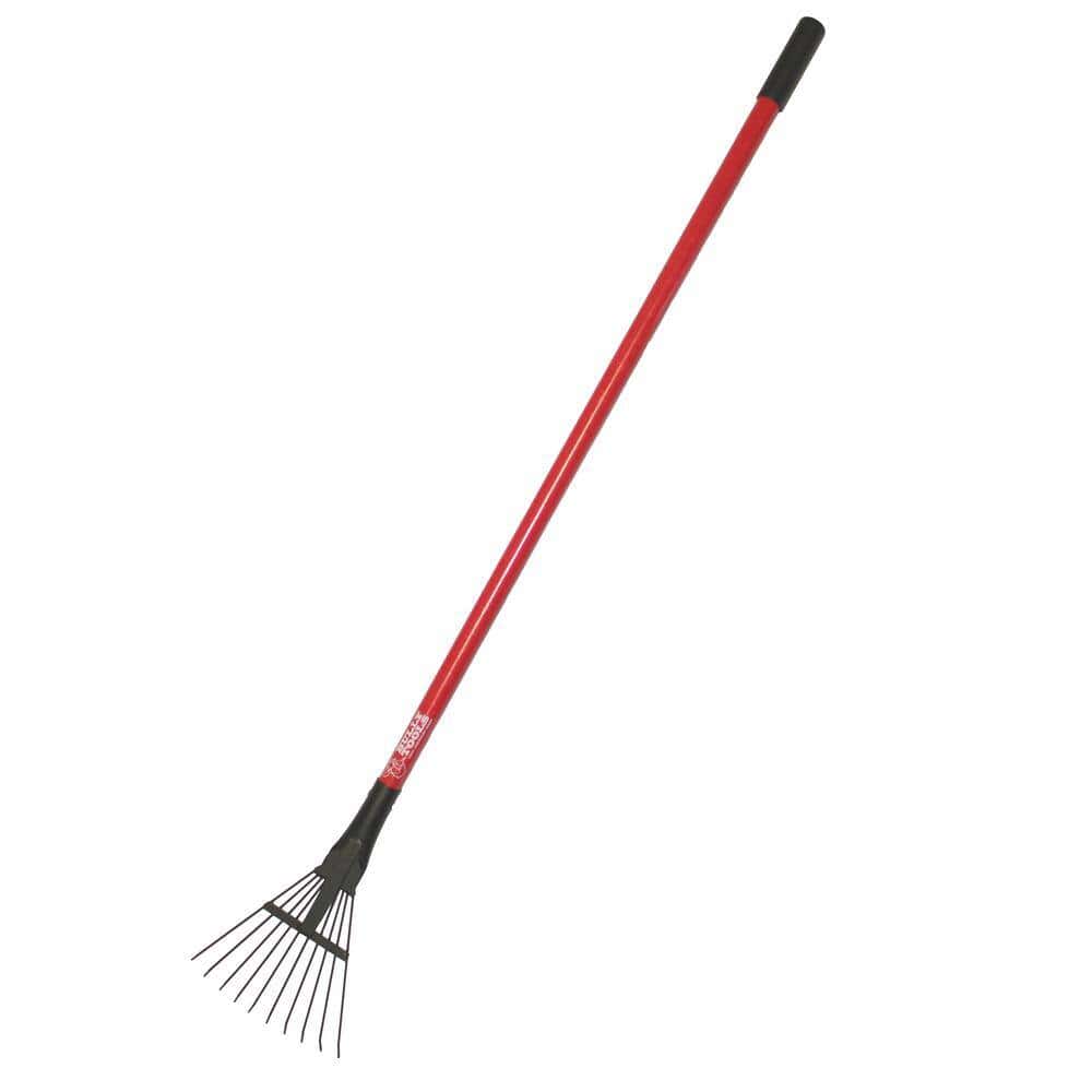 Bully Tools 92317 8 in. Shrub Rake with Fiberglass Handle and 10 Spring Steel Tines Bully Tools 92317 8 in. Shrub Rake with Fiberglass Handle and 10 Spring Steel Tines