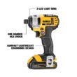 DEWALT DCK240C2 20V MAX Cordless Drill/Impact 2 Tool Combo Kit with (2) 20V 1.3Ah Batteries, Charger, and Bag