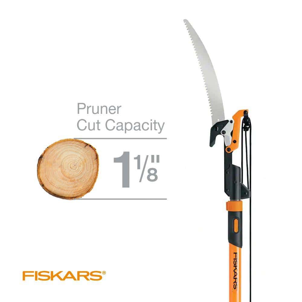 Fiskars 393981-1002 PowerLever 1-1/8 in. Cut Capacity Steel Saw Blade 15 in. Fiberglass Pole 14 ft. Tree Pruner Fiskars 393981-1002 PowerLever 1-1/8 in. Cut Capacity Steel Saw Blade 15 in. Fiberglass Pole 14 ft. Tree Pruner - Image 5