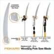 Fiskars 393981-1002 PowerLever 1-1/8 in. Cut Capacity Steel Saw Blade 15 in. Fiberglass Pole 14 ft. Tree Pruner Fiskars 393981-1002 PowerLever 1-1/8 in. Cut Capacity Steel Saw Blade 15 in. Fiberglass Pole 14 ft. Tree Pruner