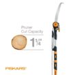 Fiskars 394732-1003 1.25 in. Cut Capacity Steel Titanium Coated Cutting Blade 15 in. Fiberglass/Alum Pole Chain Drive 16 ft. Tree Pruner Fiskars 394732-1003 1.25 in. Cut Capacity Steel Titanium Coated Cutting Blade 15 in. Fiberglass/Alum Pole Chain Drive 16 ft. Tree Pruner