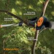 Fiskars 394732-1003 1.25 in. Cut Capacity Steel Titanium Coated Cutting Blade 15 in. Fiberglass/Alum Pole Chain Drive 16 ft. Tree Pruner Fiskars 394732-1003 1.25 in. Cut Capacity Steel Titanium Coated Cutting Blade 15 in. Fiberglass/Alum Pole Chain Drive 16 ft. Tree Pruner