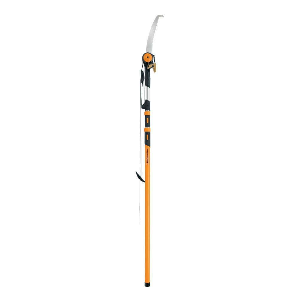 Fiskars 394732-1003 1.25 in. Cut Capacity Steel Titanium Coated Cutting Blade 15 in. Fiberglass/Alum Pole Chain Drive 16 ft. Tree Pruner Fiskars 394732-1003 1.25 in. Cut Capacity Steel Titanium Coated Cutting Blade 15 in. Fiberglass/Alum Pole Chain Drive 16 ft. Tree Pruner