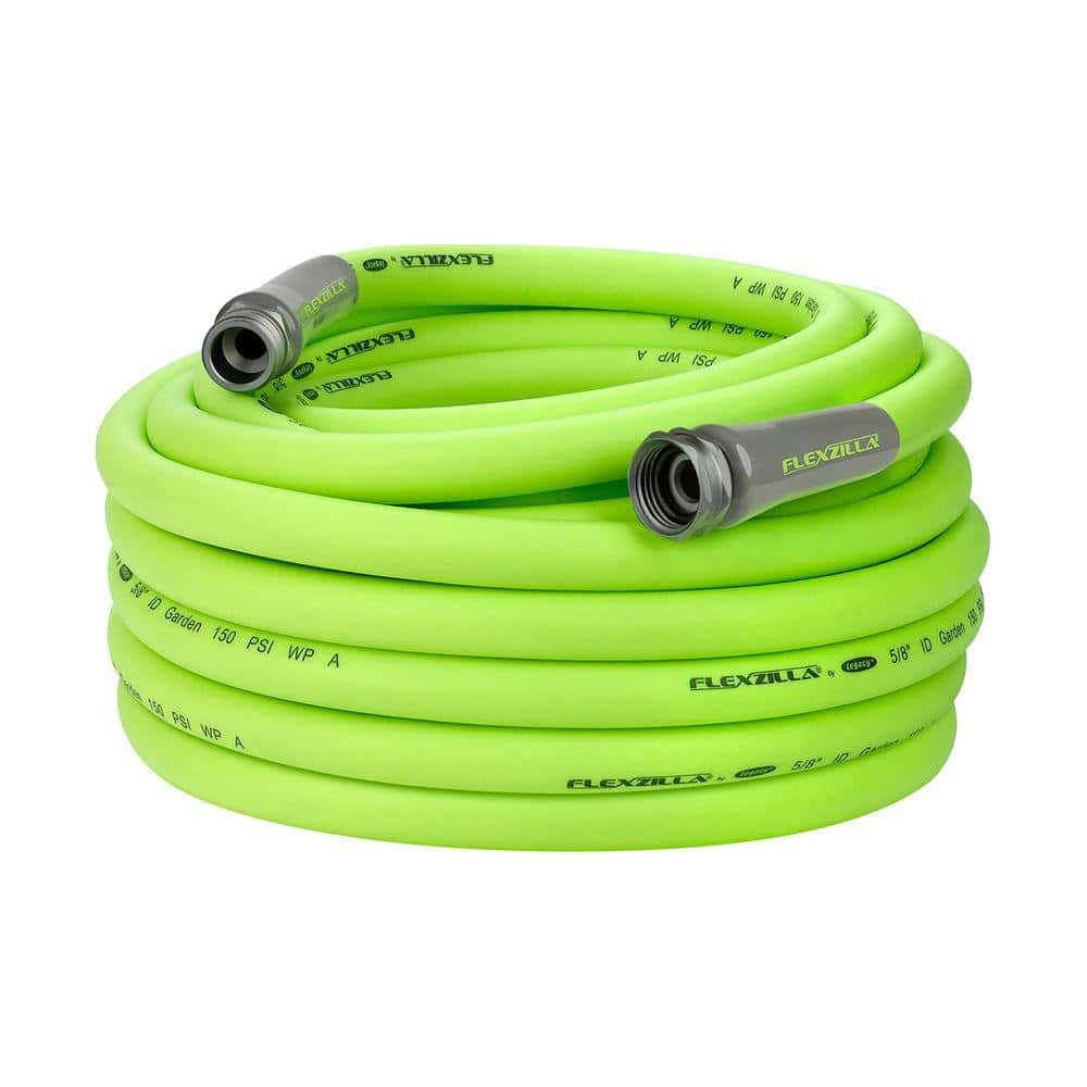 Flexzilla HFZG575YW-E 5/8 in. x 75 ft. Garden Hose with 3/4 in. GHT Fittings Flexzilla HFZG575YW-E 5/8 in. x 75 ft. Garden Hose with 3/4 in. GHT Fittings