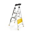 Gorilla Ladders GLA-4XB 4 .5 ft. Aluminum Dual Platform Step Ladder with Project Bucket (9 ft. Reach), 250 lbs. Capacity Type I Duty Rating Gorilla Ladders GLA-4XB 4 .5 ft. Aluminum Dual Platform Step Ladder with Project Bucket (9 ft. Reach), 250 lbs. Capacity Type I Duty Rating