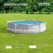 Intex 26700EH 10 ft. x 30 in. Prism Frame Steel Above Ground Outdoor Swimming Pool