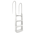 Main Access Easy Incline White Pool Deck Ladder for 48 to 54 Inch Above Ground Pools