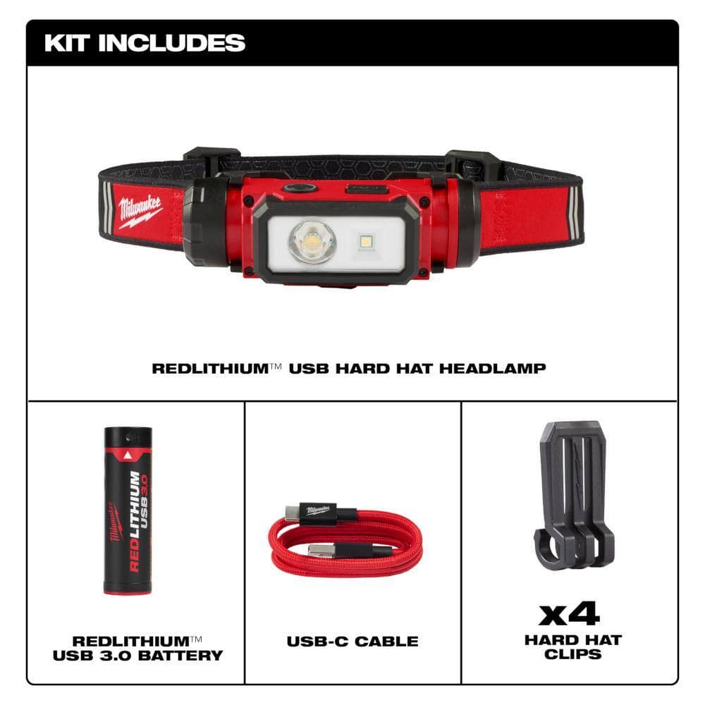 Milwaukee 2163-21 600 Lumens LED REDLITHIUM Hard Hat Headlamp Milwaukee 2163-21 600 Lumens LED REDLITHIUM Hard Hat Headlamp - Image 12