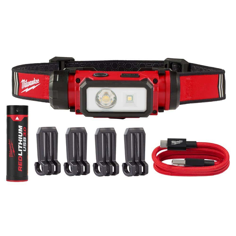 Milwaukee 2163-21 600 Lumens LED REDLITHIUM Hard Hat Headlamp Milwaukee 2163-21 600 Lumens LED REDLITHIUM Hard Hat Headlamp