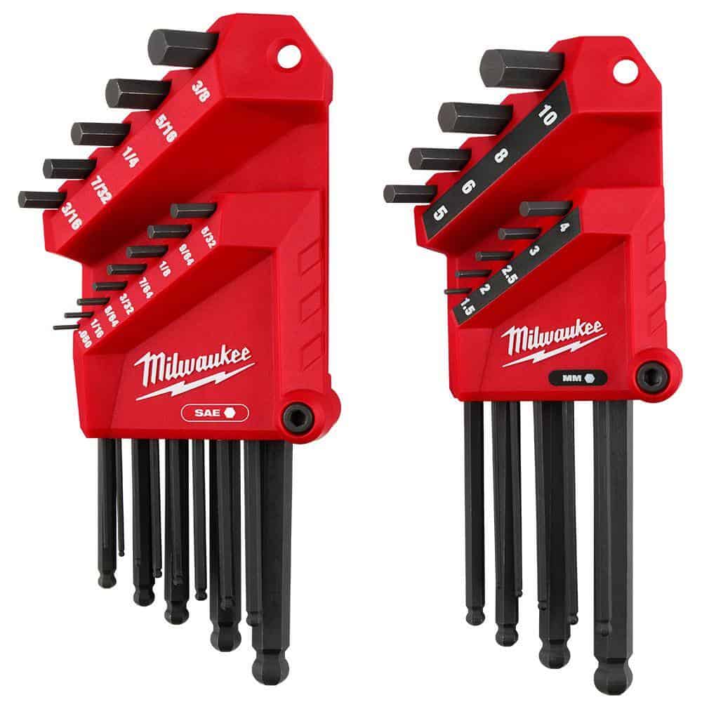 Milwaukee 48-22-2187 Ball End SAE/Metric L- Key Set (22-Piece) Milwaukee 48-22-2187 Ball End SAE/Metric L- Key Set (22-Piece)