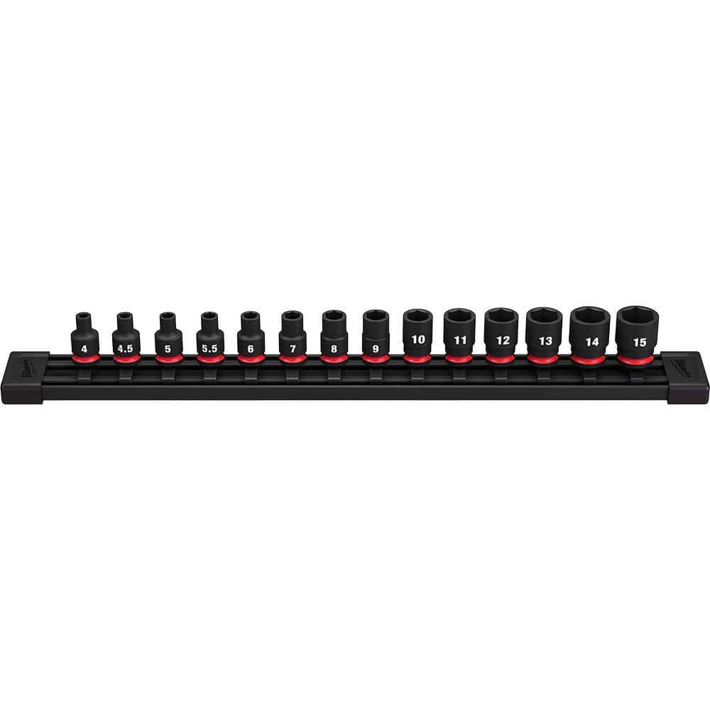 Milwaukee 49-66-7002 SHOCKWAVE 1/4 in. Drive Metric 6 Point Impact Socket Set (14-Piece) Milwaukee 49-66-7002 SHOCKWAVE 1/4 in. Drive Metric 6 Point Impact Socket Set (14-Piece)