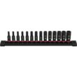 Milwaukee 49-66-7003 SHOCKWAVE 1/4 in. Drive Metric Deep Well 6 Point Impact Socket Set (14-Piece)