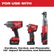 Milwaukee 49-66-7011 SHOCKWAVE 1/2 in. Drive SAE Deep Well Impact Socket Set (12-Piece)