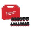 Milwaukee 49-66-7013 SHOCKWAVE 1/2 in. Drive Metric 6 Point Impact Socket Set (14-Piece)