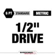 Milwaukee 49-66-7013 SHOCKWAVE 1/2 in. Drive Metric 6 Point Impact Socket Set (14-Piece)