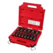Milwaukee 49-66-7014 SHOCKWAVE 1/2 in. Drive Metric Deep Well 6 Point Impact Socket Set (14-Piece)