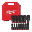 Milwaukee 49-66-7014 SHOCKWAVE 1/2 in. Drive Metric Deep Well 6 Point Impact Socket Set (14-Piece)
