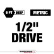 Milwaukee 49-66-7014 SHOCKWAVE 1/2 in. Drive Metric Deep Well 6 Point Impact Socket Set (14-Piece)