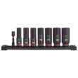 Milwaukee 49-66-7021 SHOCKWAVE Impact Duty 3/8 in. Metric Deep Impact Rated Socket Set (8-Piece)