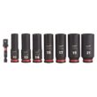 Milwaukee 49-66-7021 SHOCKWAVE Impact Duty 3/8 in. Metric Deep Impact Rated Socket Set (8-Piece)
