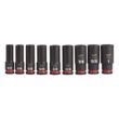 Milwaukee 49-66-7022 SHOCKWAVE Impact Duty 1/2 in. Drive SAE Deep Well Impact Socket Set (9-Piece)