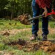 Radius Garden 22211-21 43 in., 32.75 in. Handle Root Slayer Carbon Steel Round Head Shovel