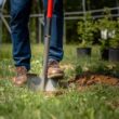 Radius Garden 22211-21 43 in., 32.75 in. Handle Root Slayer Carbon Steel Round Head Shovel